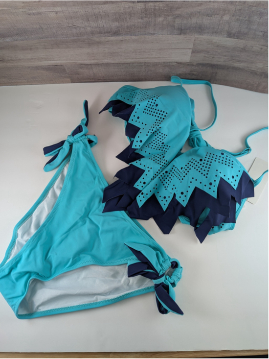 HOLIPICK Other - HOLIPICK Blue & Navy Bikini Swimsuit Set Medium